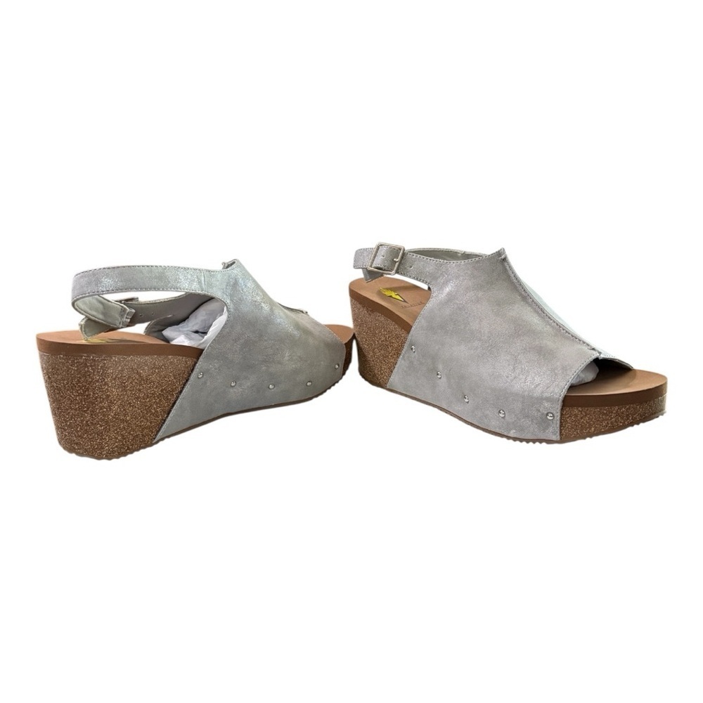 Volatile Division Grey Wedge Sandals - Picture 5 of 7